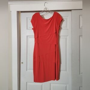 Joseph Ribkoff Red Layered Midi Dress